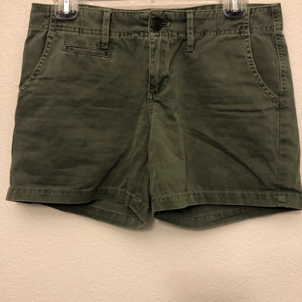 Green Mossino Shorts - 5in leg seam